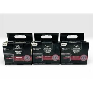 Set Of 3 Woodwick Candle Radiance Warmer Refill - Black Cherry Scent